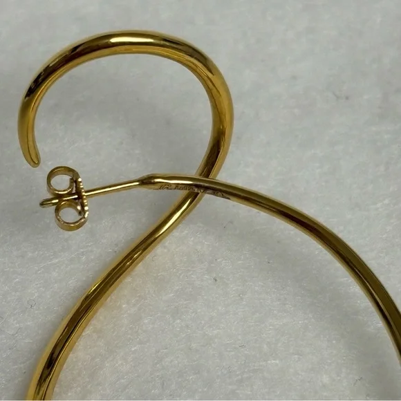 CHARLOTTE CHESNAIS Single Gold Vermeil Boucle D'oreille Looping Earring - Picture 6 of 15